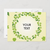 Frühjahrs-Blätter Postkarte (Vorne/Hinten)