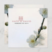 Frühjahrs-Bliss/Doppelglücklichkeit Chinesische Ho Einladung (Vorne/Hinten)