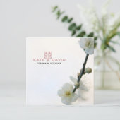 Frühjahrs-Bliss/Doppelglücklichkeit Chinesische Ho Einladung (Stehend Vorderseite)