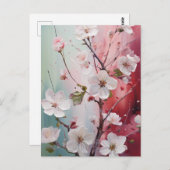 Frühjahrs-Blume blüht Postkarte (Vorne/Hinten)