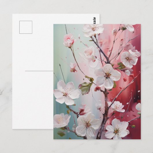 Frühjahrs-Blume blüht Postkarte (Vorne/Hinten)