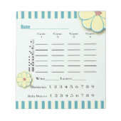 Frühjahrs-Blume Bunco-Punktbogen Notizblock (Vorderseite)