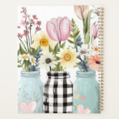 Frühjahrs-Blume-Design mit Namen Planer (Rückseite)