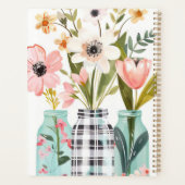Frühjahrs-Blume-Design mit Namen Planer (Rückseite)