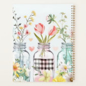 Frühjahrs-Blume-Design mit Namen Planer (Rückseite)