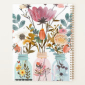 Frühjahrs-Blume-Design mit Namen Planer (Rückseite)