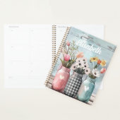 Frühjahrs-Blume-Design mit Namen Planer (Anzeige)