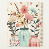 Frühjahrs-Blume-Design mit Namen Planer (Rückseite)
