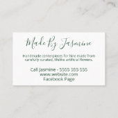 Frühjahrs-Blume Hochzeit- und Party-Center-Miete Visitenkarte (Rückseite)