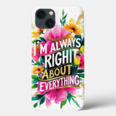 Frühjahrs-Blume Sarcasm Zitat Case-Mate iPhone Hülle (Rückseite)
