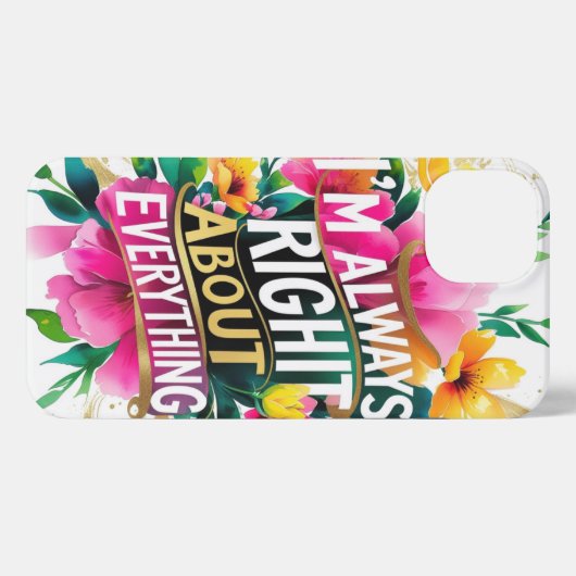 Frühjahrs-Blume Sarcasm Zitat iPhone Hülle (Rückseite (Horizontal))