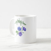 Frühjahrs-Blume-Tasse - Design "Spring Brings Hope Kaffeetasse (Vorderseite Links)