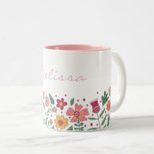 Frühjahrs-Blume Zweifarbige Tasse (VorderseiteRechts)