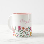 Frühjahrs-Blume Zweifarbige Tasse (Vorderseite Links)