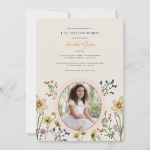 Frühjahrs-Blumen-Foto-Einladung Einladung