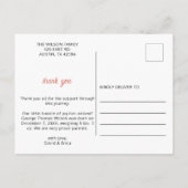 Frühjahrs-Blumenblüten Girl Foto Geburtserklärung Ankündigungspostkarte (Rückseite)