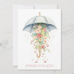 Frühjahrs-Blumenschirm-Aquarell-Baby-Sprinkle Einladung