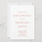 Frühjahrs-Blumenschirm-Aquarell-Babysprinkle Einladung (Rückseite)