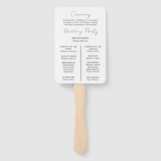 Frühjahrs-Blumenzwiebelprogramm Hand Fan Fächer (Rückseite)