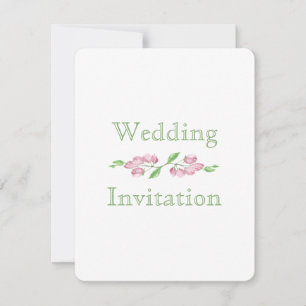 Frühjahrs-Blüten-Kirschblüten-Hochzeitseinladung Einladung