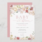 Frühjahrs-Blütenbaby in Bloom Baby Dusche Einladun Einladung (Vorne/Hinten)