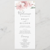 Frühjahrs-Cherry-Blossom-Hochzeitsprogramm Programm (Vorderseite)