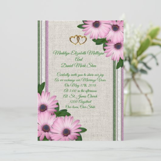 Frühjahrs-Einladung Tagungen auf Leinen Einladung (Stehend Vorderseite)