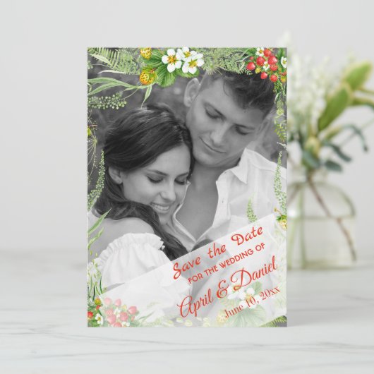 Frühjahrs-Foto Save the Date (Stehend Vorderseite)