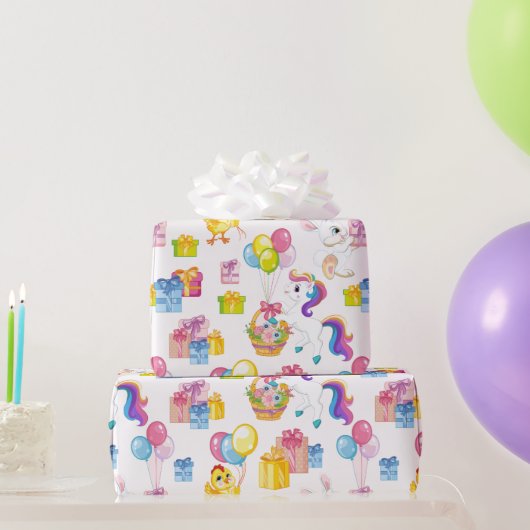Frühjahrs-Geburtstagsfeier Geschenkpapier (Partygeschenke)
