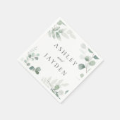 Frühjahrs-Grünen-Hochzeit oder Verlobungsfeier Serviette (Ecke)