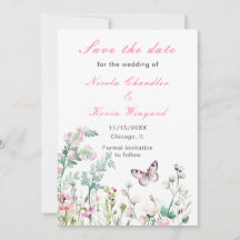 Frühjahrs-Grünen-Schmetterling-Hochzeit