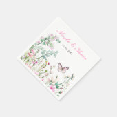 Frühjahrs-Grünen-Schmetterling-Hochzeit Serviette (Ecke)