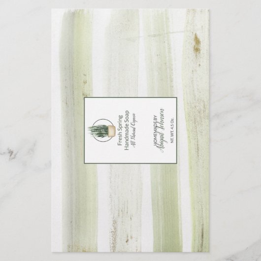 💚 🍏 🌿 Frühjahrs-Grüntöne Watercolor Soap Wrap P (Vorderseite)