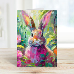 Frühjahrs-Hase Farbmoderne abstrakte Kunst Karte