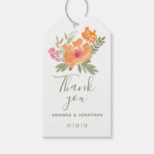 Frühjahrs Hochzeit Aquarell Blume Gast Gunst Geschenkanhänger