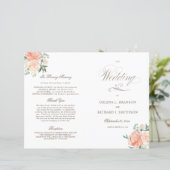 Frühjahrs-Hochzeitsprogramm für Wasserfarben (Stehend Vorderseite)