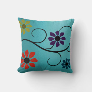 Frühjahrs-Multi-Blume-Kissen-Design 1 Kissen