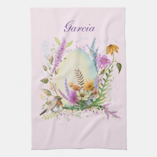 Frühjahrs-Ostereier-Blume Geschirrtuch (Vertikal)