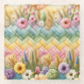 Frühjahrs Osterfreude Glasuntersetzer (Vorderseite)