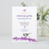 Frühjahrs-Party mit Redbud-Einladung Einladung (Stehend Vorderseite)