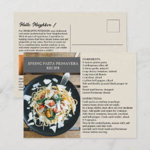 Frühjahrs-Rezept für Immobilienmakler oder Immobil Postkarte