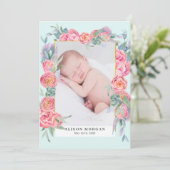 Frühjahrs-Rosa-Foto Einladung (Stehend Vorderseite)