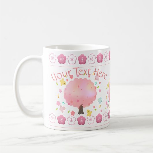 Frühjahrs- und Vogelarten nach Maß Kaffeetasse (Links)