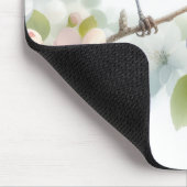 Frühjahrs-Vogel-Kirschblüten-Aquarell Mousepad (Ecke)