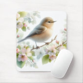 Frühjahrs-Vogel-Kirschblüten-Aquarell Mousepad (Mit Mouse)