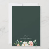 Frühjahrs-Wasserfarbe Blumenrot Hochzeit Einladung (Rückseite)