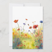 Frühjahrs-Wiesen-Wildblumen Hochzeitseinladung Einladung (Rückseite)