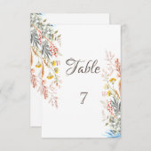 Frühjahrs-Wildblume auf Wiese getrocknet Einladung (Vorne/Hinten)