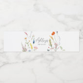 Frühjahrs-Wildblume Baby in Bloom Baby Dusche Wasserflaschenetikett (Einzelnes Label)