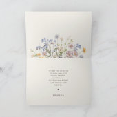 Frühjahrs-Wildblume Brautparty Meadow Garden Dankeskarte (Innenseite)